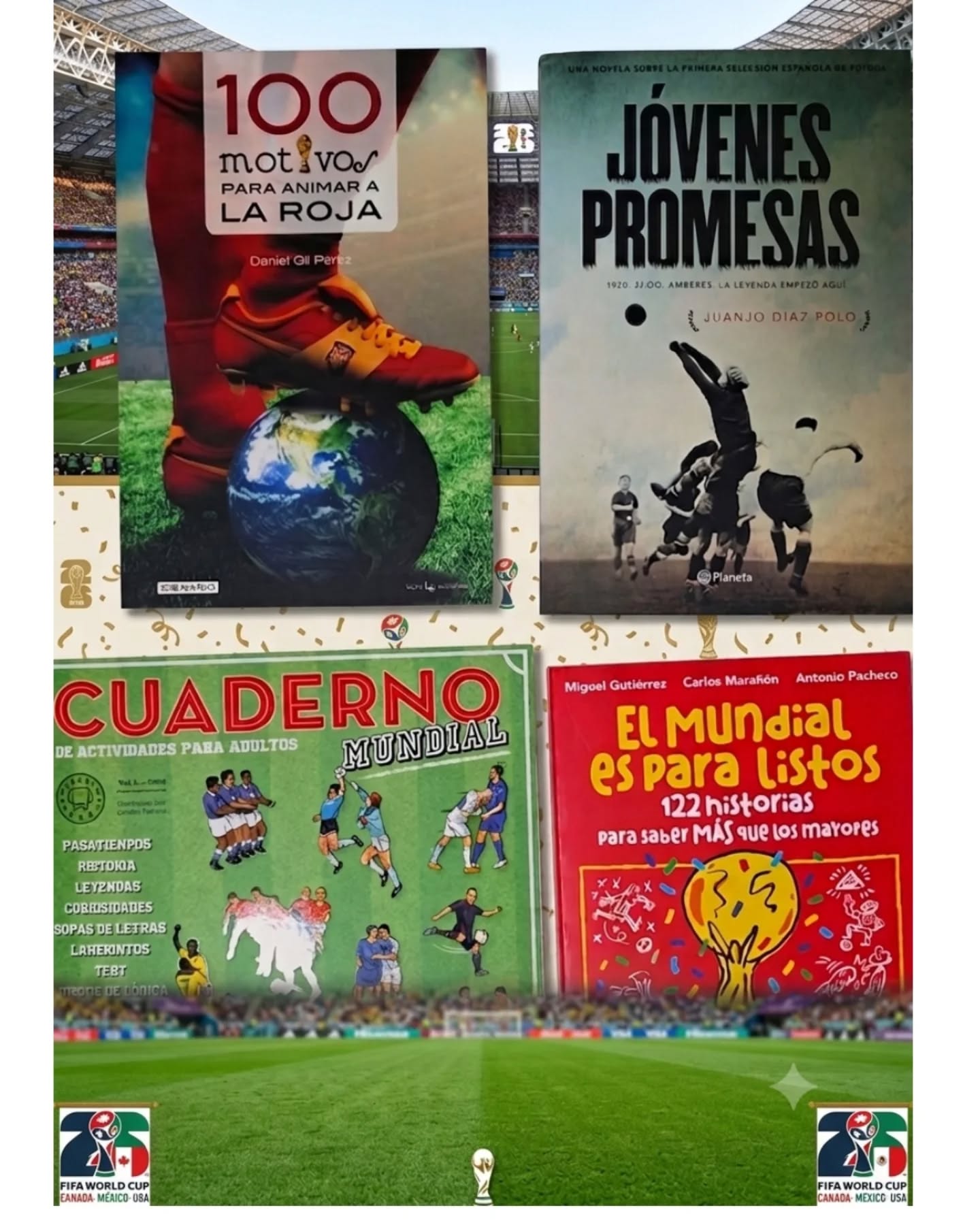 Los libros y el fútbol unidos por la roja🏆 El Mundial no solo se ve… también se lee.

En Páginas Errantes ya han llegado libros de fútbol y mundiales para regalar (o regalarte 😉).

📍 Tu librería de barrio en Las Musas, Madrid.